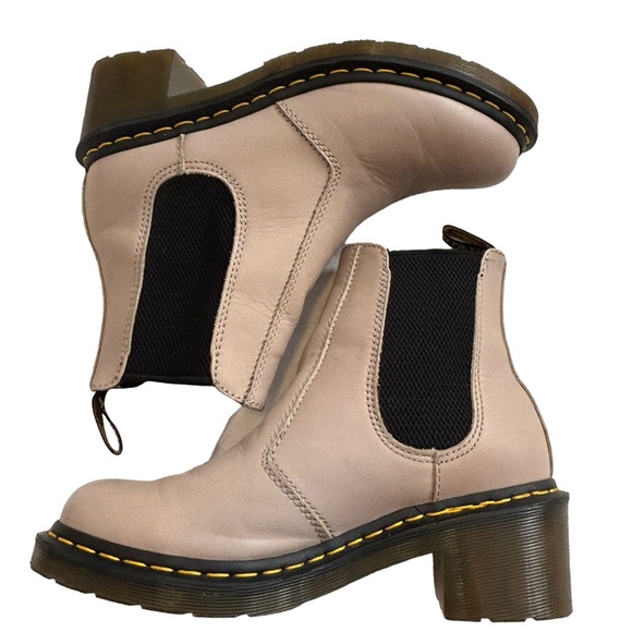 Dr Martens Cadence Leather Heeled Chelsea Boots in Natural Wanama Size 8 - Picture 4 of 16